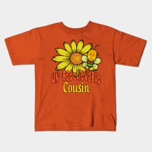 Unbelievable Cousin Sunflowers and Bees Kids T-Shirt